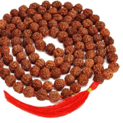 5 Mukhi Brown Rudraksha Mala (108 Beads) - For Meditation & Mantra Chanting